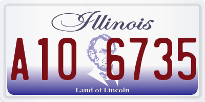 IL license plate A106735