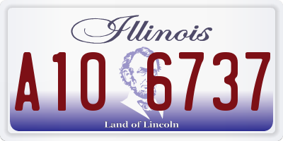 IL license plate A106737