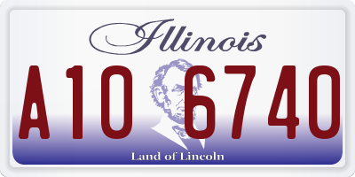 IL license plate A106740