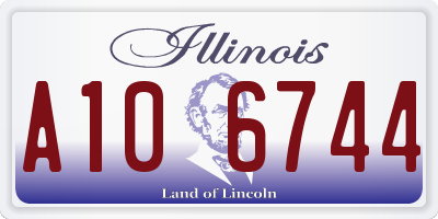 IL license plate A106744
