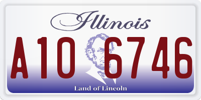 IL license plate A106746