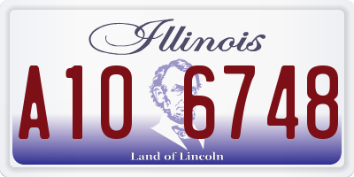 IL license plate A106748