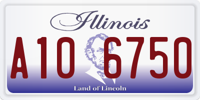 IL license plate A106750