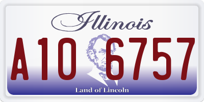 IL license plate A106757