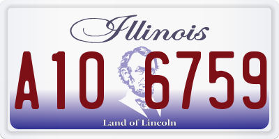 IL license plate A106759