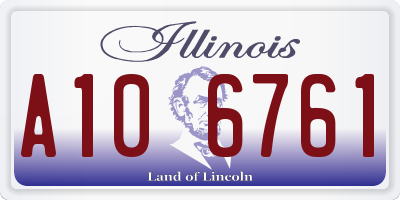 IL license plate A106761
