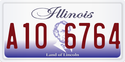 IL license plate A106764