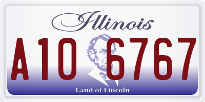 IL license plate A106767
