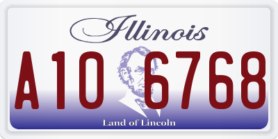 IL license plate A106768