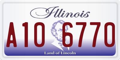 IL license plate A106770