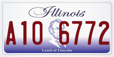 IL license plate A106772