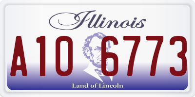 IL license plate A106773