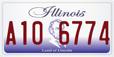 IL license plate A106774