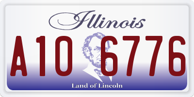 IL license plate A106776