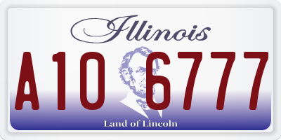 IL license plate A106777