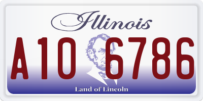 IL license plate A106786