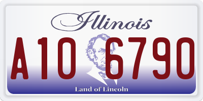 IL license plate A106790