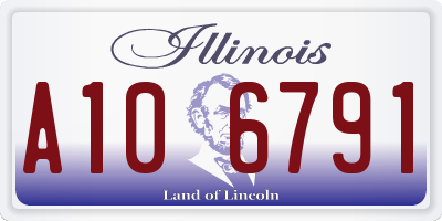 IL license plate A106791