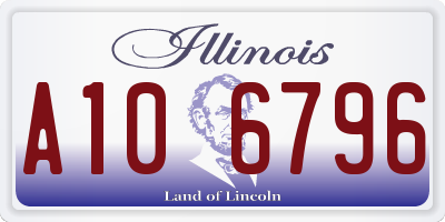IL license plate A106796