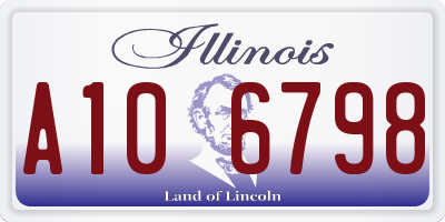 IL license plate A106798
