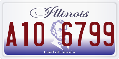 IL license plate A106799