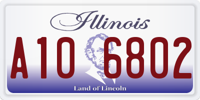 IL license plate A106802