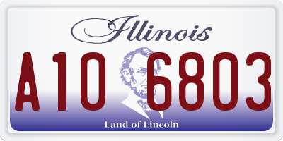 IL license plate A106803