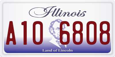 IL license plate A106808