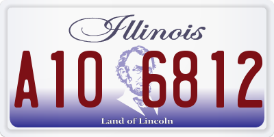 IL license plate A106812