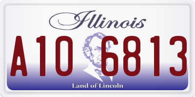 IL license plate A106813