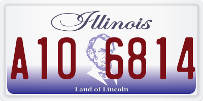 IL license plate A106814