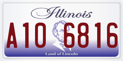 IL license plate A106816