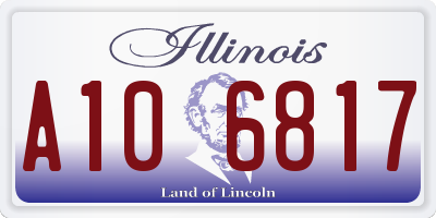 IL license plate A106817