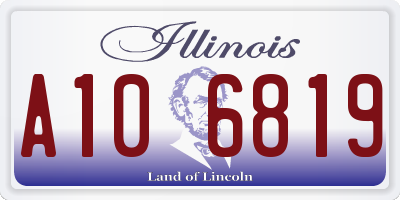 IL license plate A106819