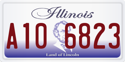 IL license plate A106823