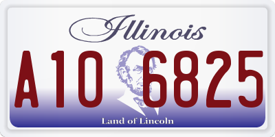 IL license plate A106825