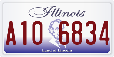 IL license plate A106834
