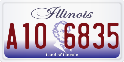 IL license plate A106835