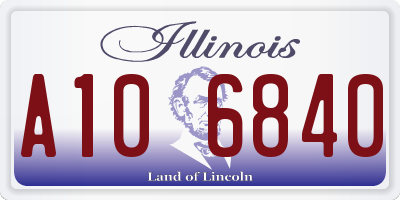 IL license plate A106840