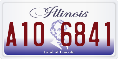IL license plate A106841
