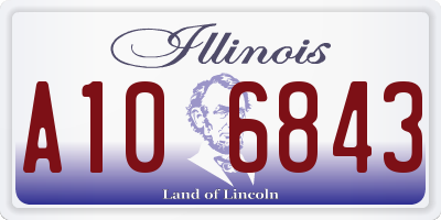IL license plate A106843