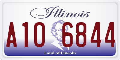 IL license plate A106844