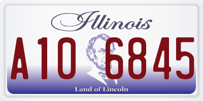 IL license plate A106845