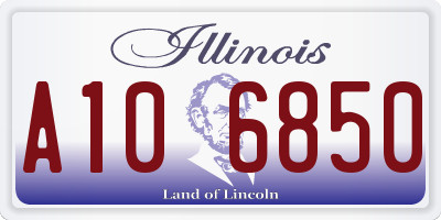 IL license plate A106850