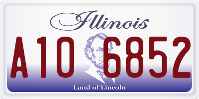 IL license plate A106852