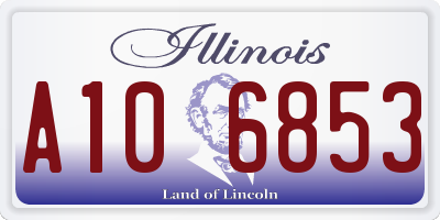 IL license plate A106853