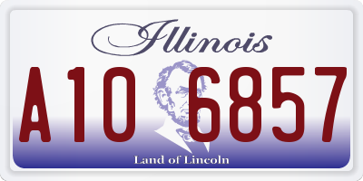 IL license plate A106857