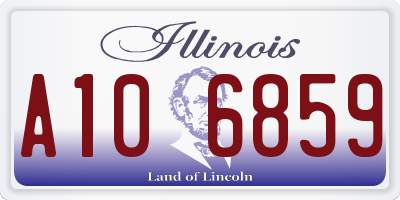 IL license plate A106859