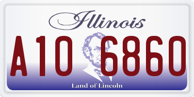 IL license plate A106860