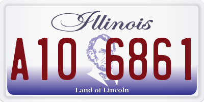 IL license plate A106861